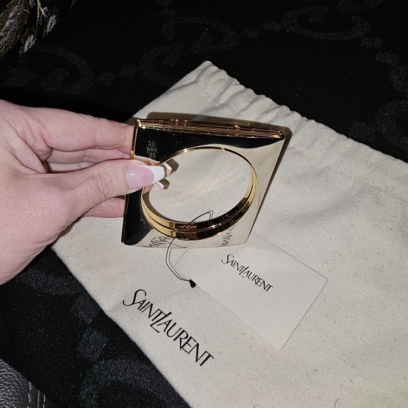 Saint Laurent Gold Square Bracelet - Picture 16 of 16